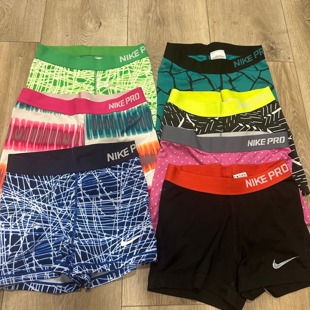 Nike pro shorts bundle 7 pieces